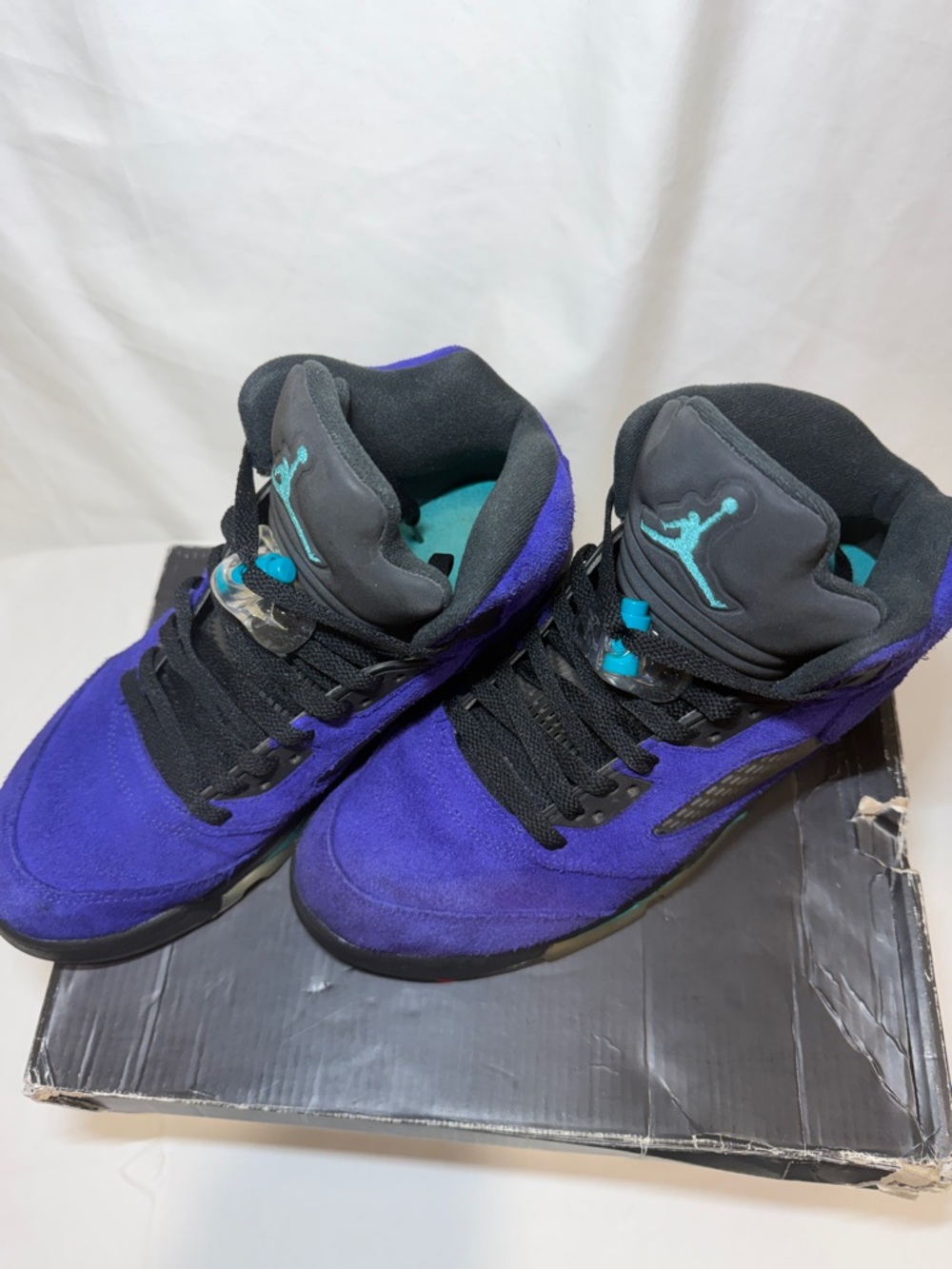 Nike Air Jordan 5 Alternate Grape Purple Suede Retro Sneakers Men’s 8 - Picture 7 of 16